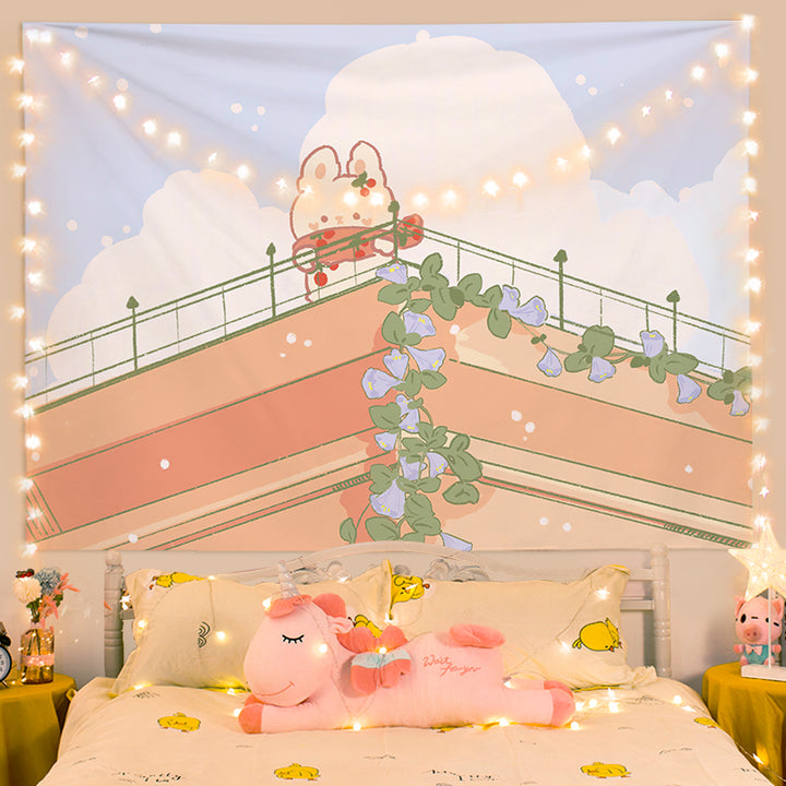 Cartoon Animal Wall Tapestry