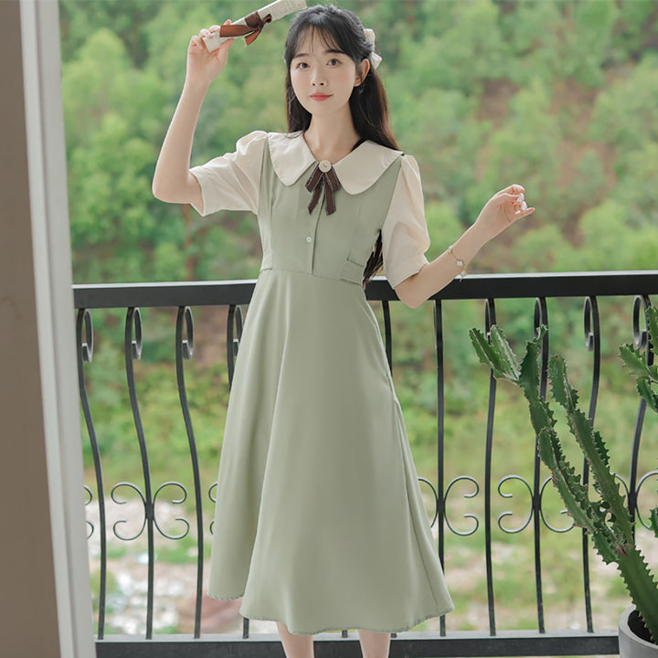 Vintage College Style Doll Collar Dress