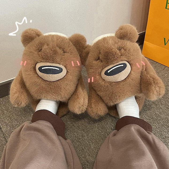 Plush Bear Slippers