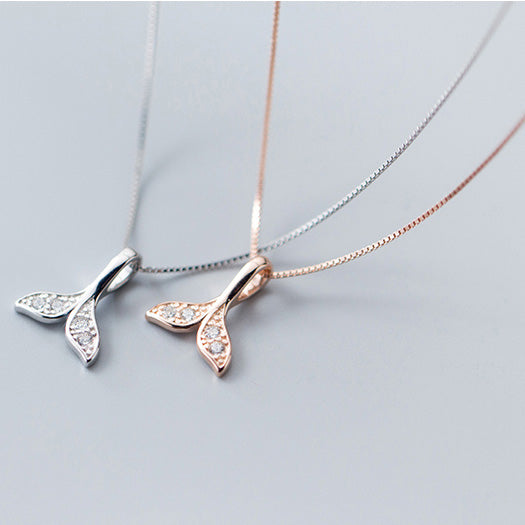 Mermaid Tail Sterling Silver Necklace