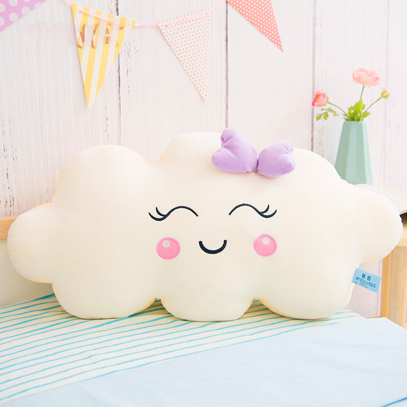 Sleeping and Happy Cloud Plush Pillow