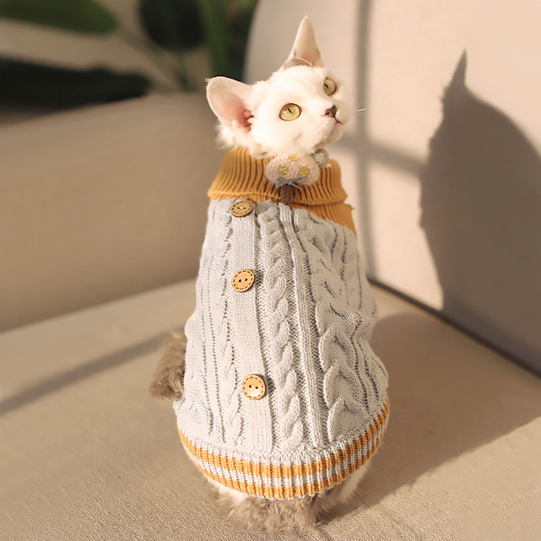 Cute Cat Knitted Sweater - 3 Colors Available - 3 Sizes Available