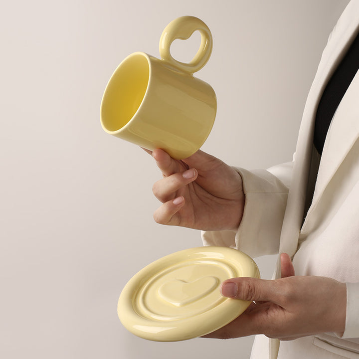 Heart-Shaped Cup and Plate