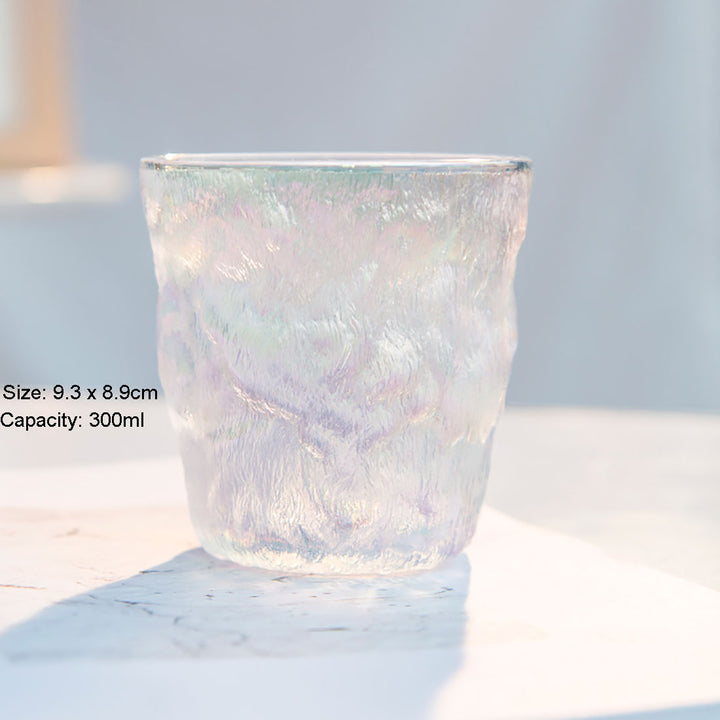 Stylish Glass Cup - Textured Design