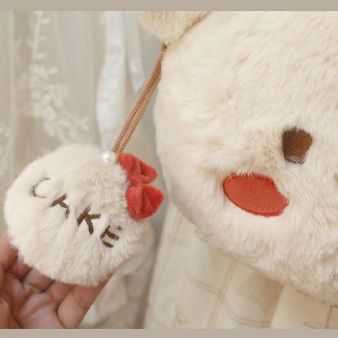 Fluffy Teddy Bear Pearl Sling Bag