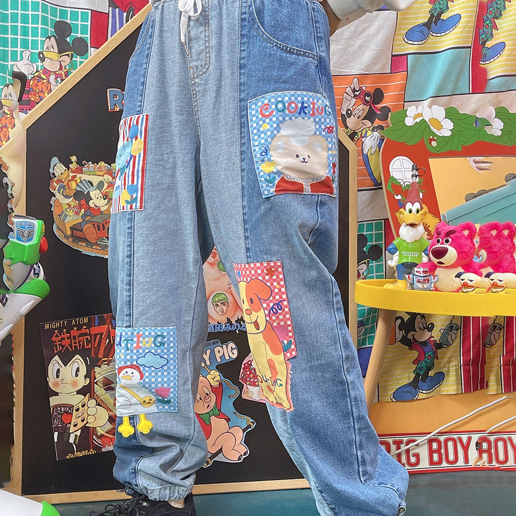 Y2K Baggy Embroidered Hoodboyz Jeans 36x32 jnco skater style