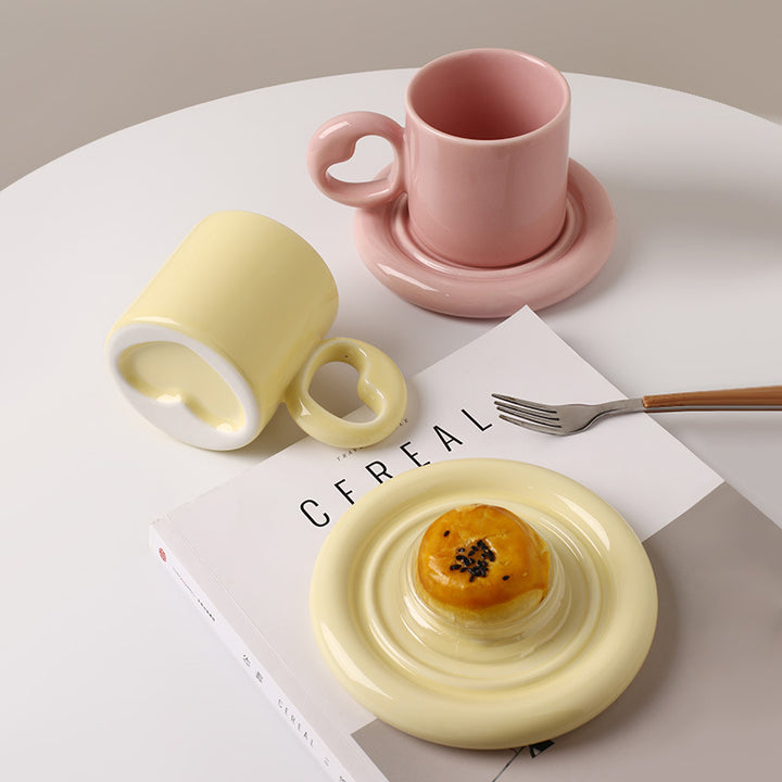 Heart-Shaped Cup and Plate