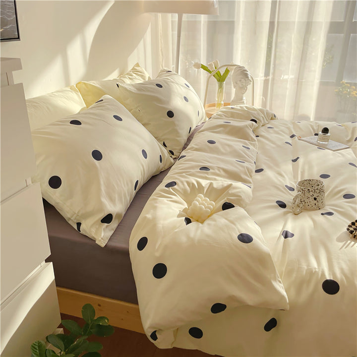 Classics Polka Dots Print Cotton Bedding Set