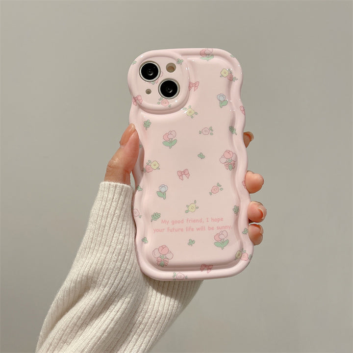 Flowers Bunny iPhone Case with PopSocket Holder