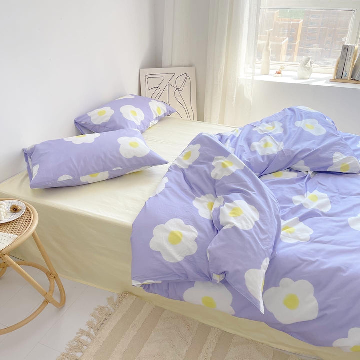 Flowers Lavender Beddings Sheet Set