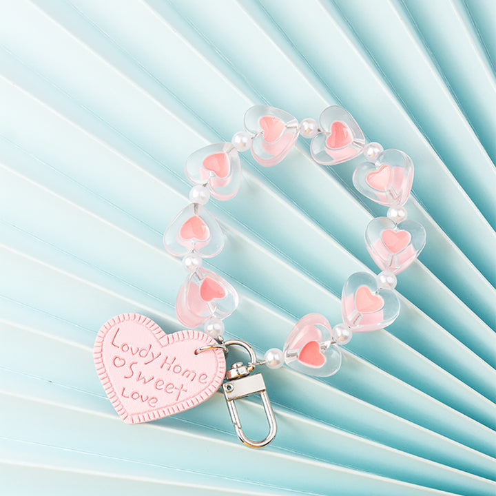 Lovely Hearts Beads Wristlet Bracelet