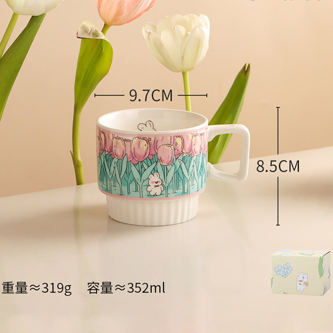 Cute Floral Ceramic Mug