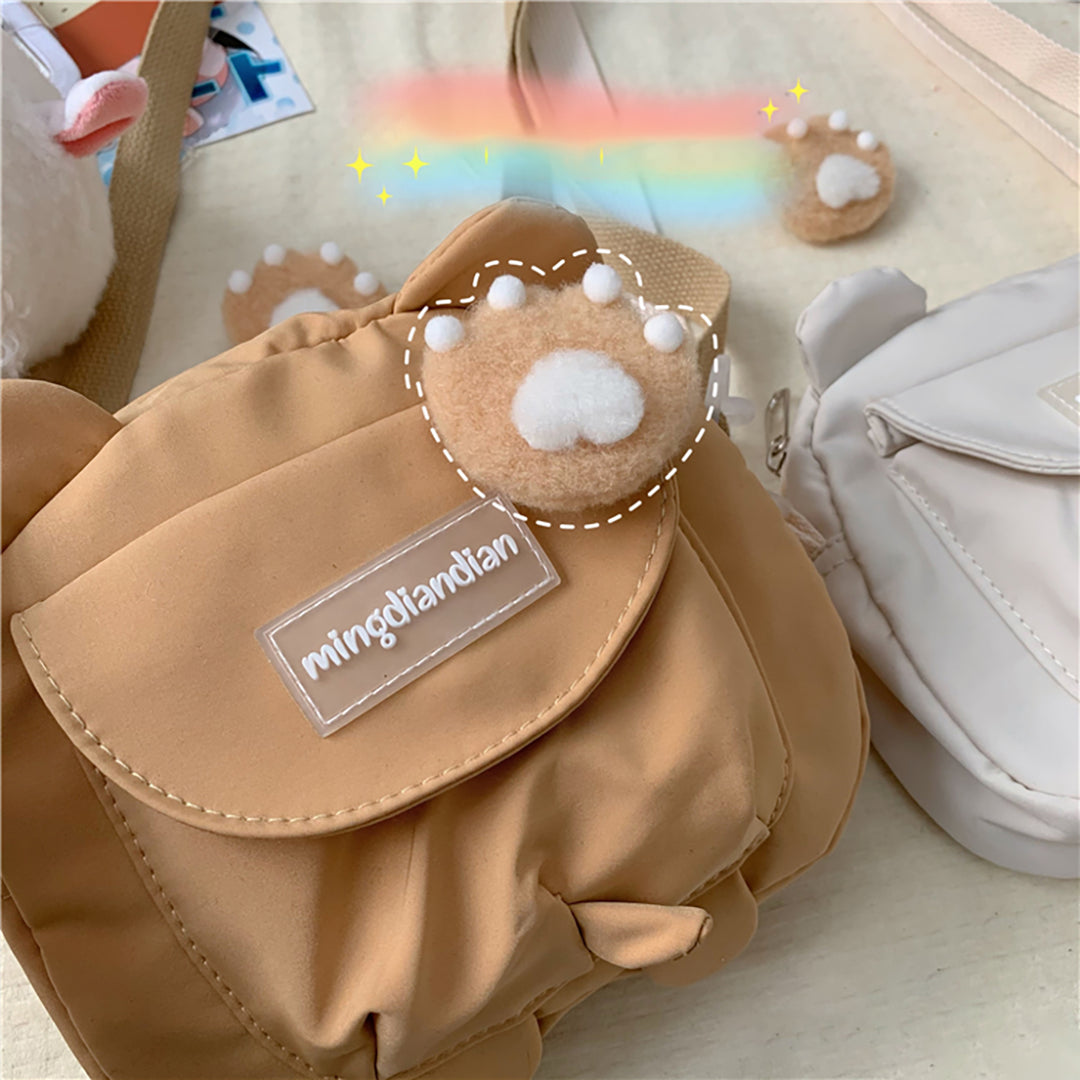 Cute Bear Ears Head Mini Crossbody Bag