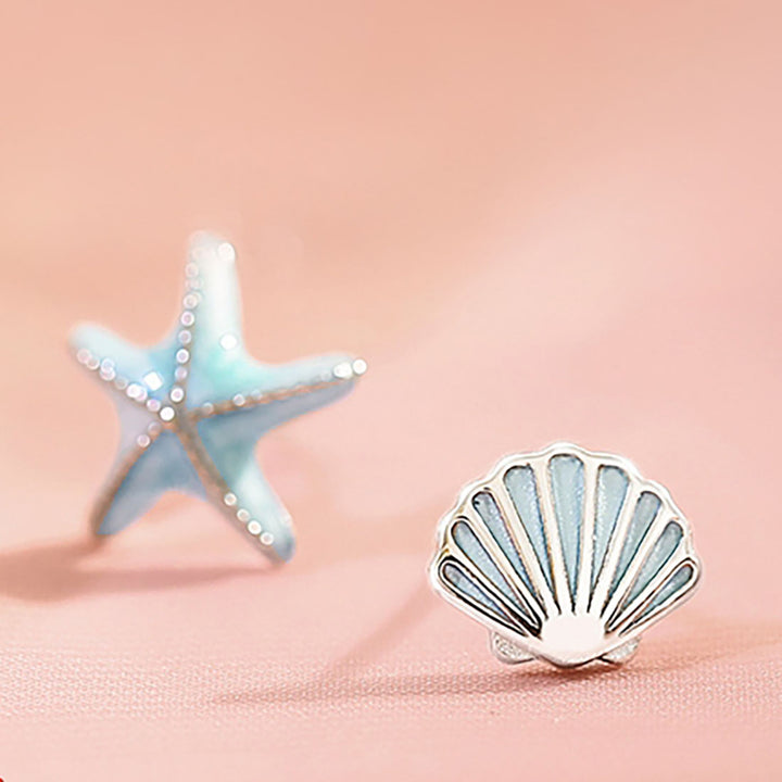 Sea Shell Irregular Silver Earrings