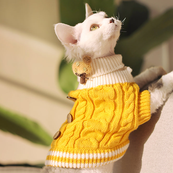 Cute Cat Knitted Sweater - 3 Colors Available - 3 Sizes Available
