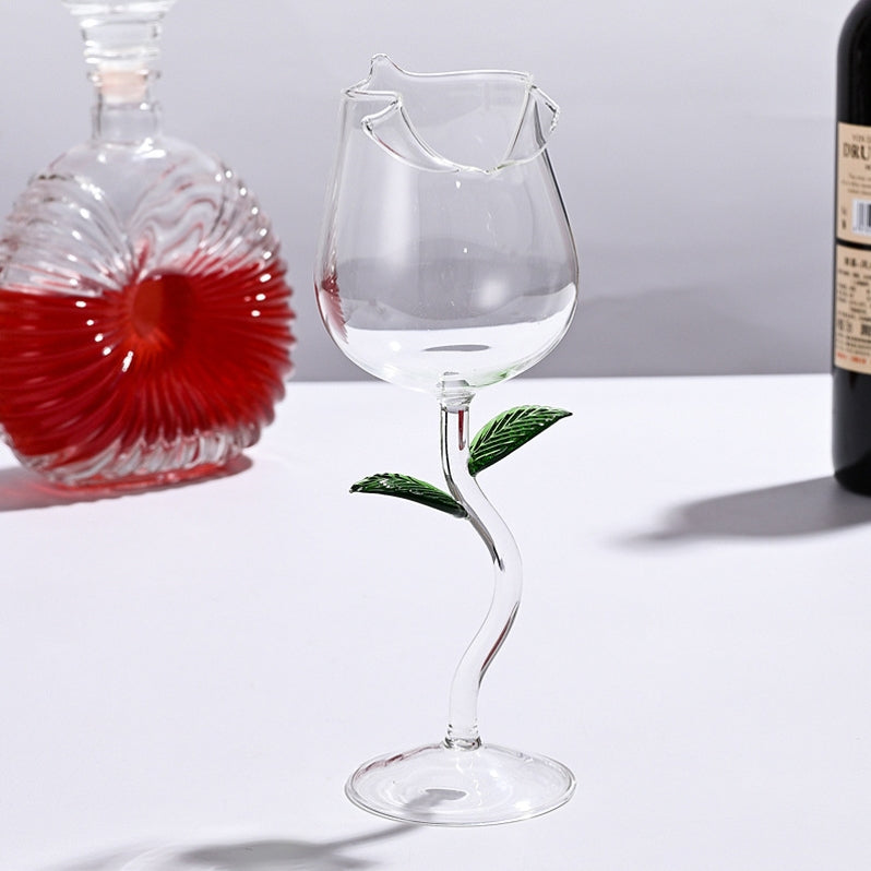 Rose Glass Goblet