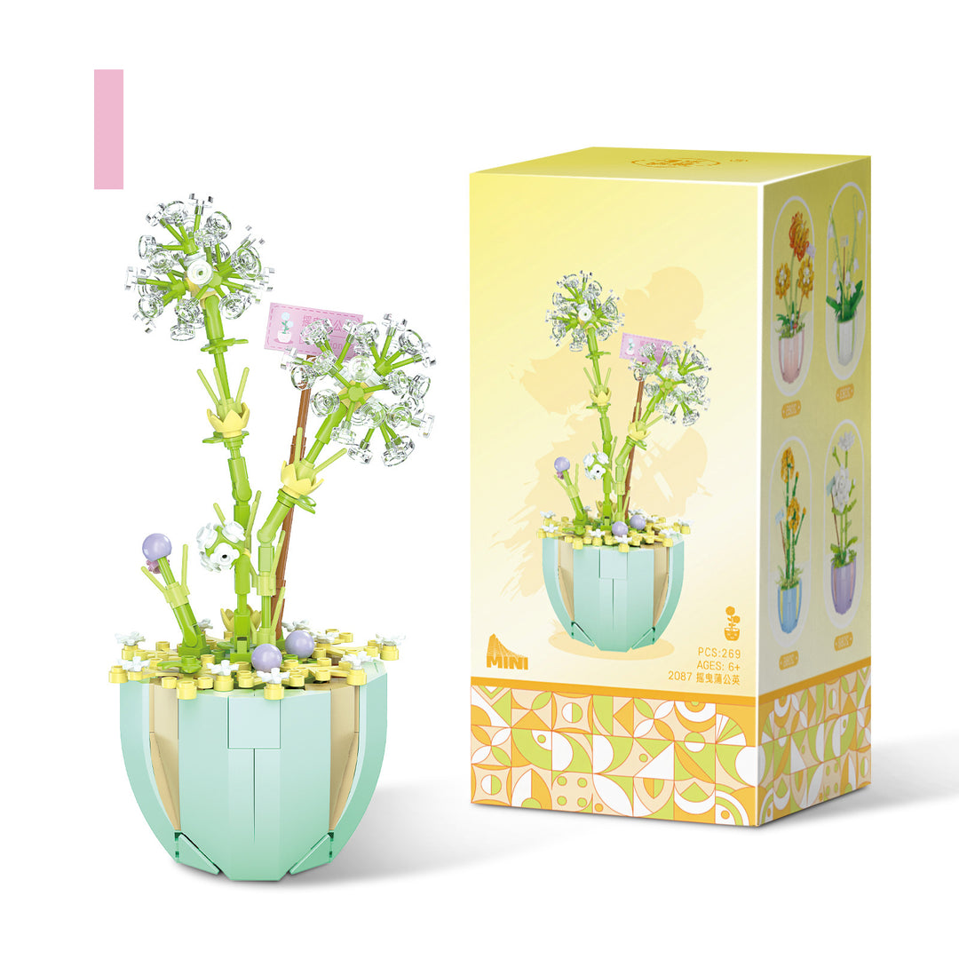 flowers building block DIY-DOLLIEFAE