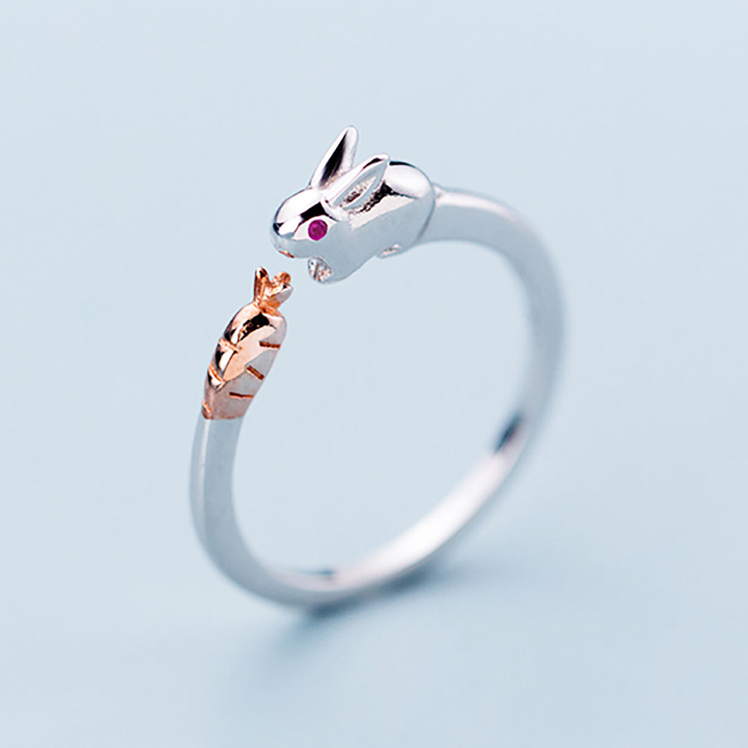 Bunny Silver Open Ring