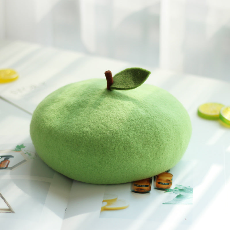 Creative Green Apple Beret