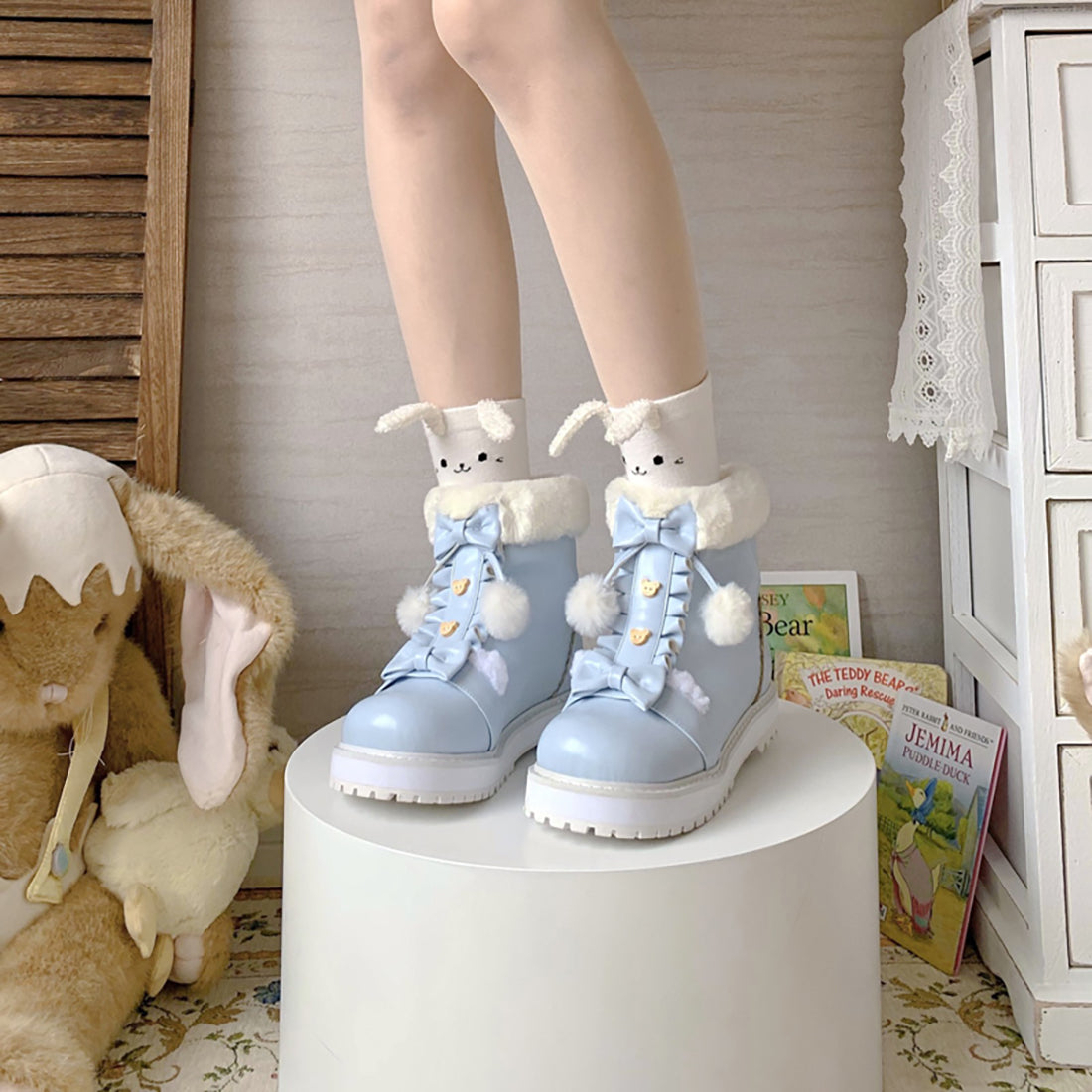 Shoes with fluffy ball cheap