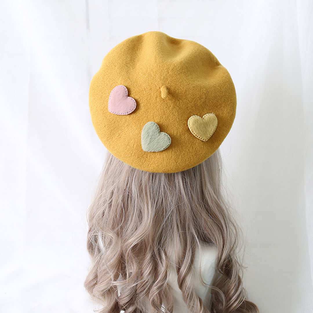 Lovely Mini Hearts Beret Hat