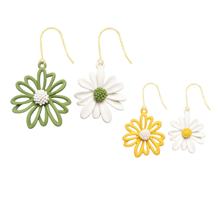 Mismatched Daisy Inspired Earrings