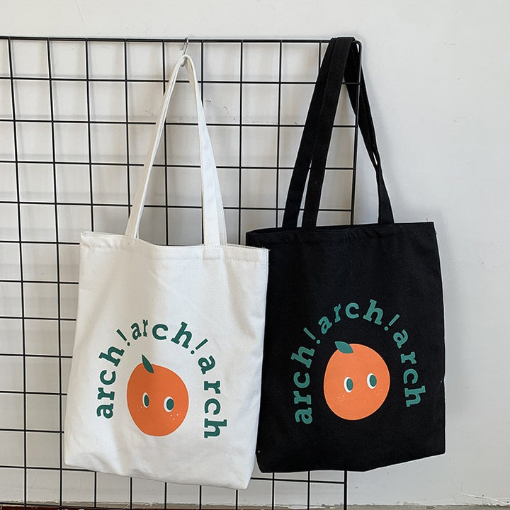 Orange Canvas Tote Bag