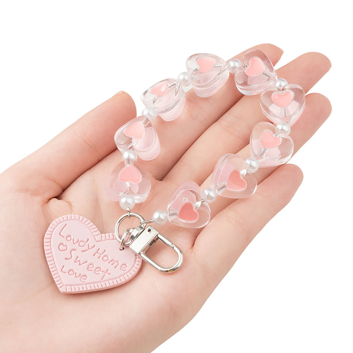 Lovely Hearts Beads Wristlet Bracelet