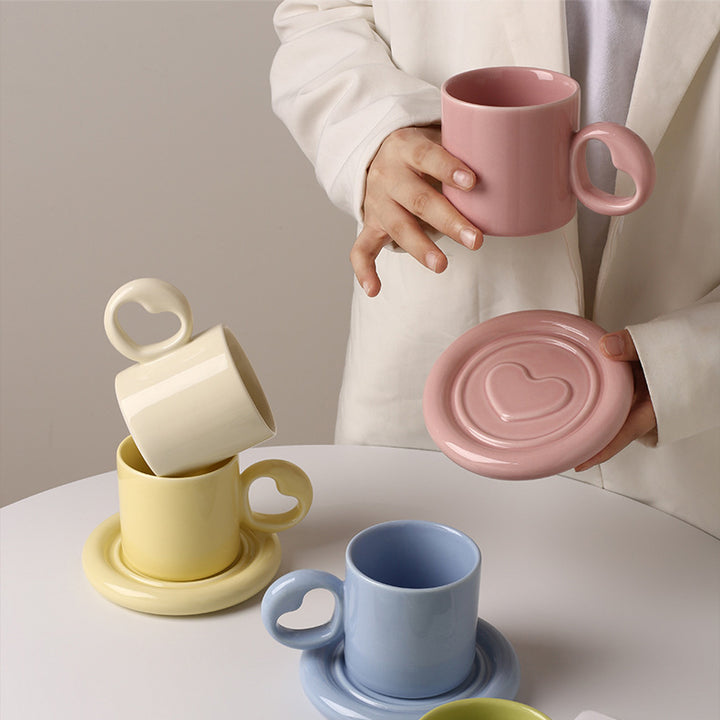 Heart-Shaped Cup and Plate