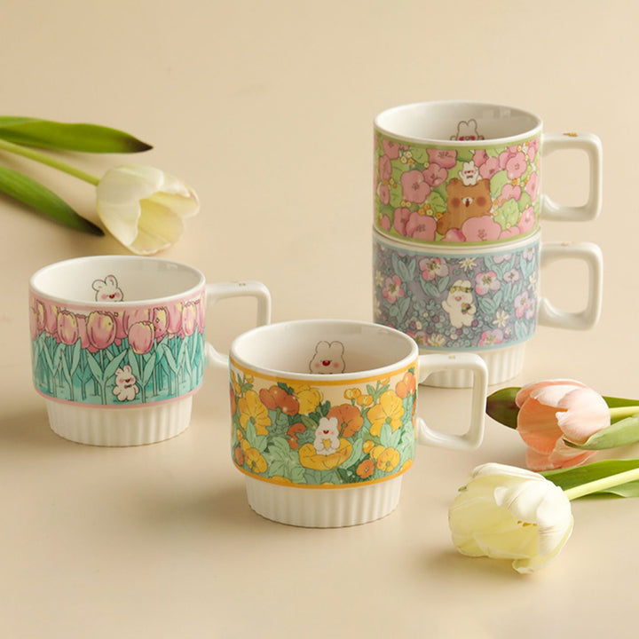 Cute Floral Ceramic Mug