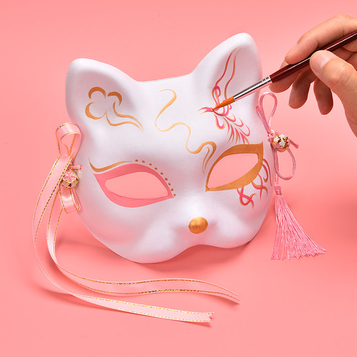 Hand Drawn Japanese Style Fox Mask