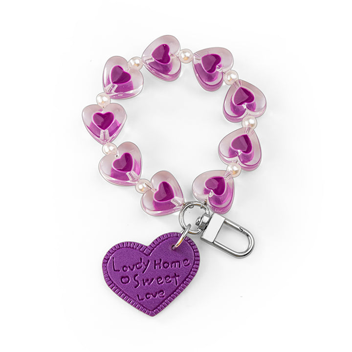 Lovely Hearts Beads Wristlet Bracelet