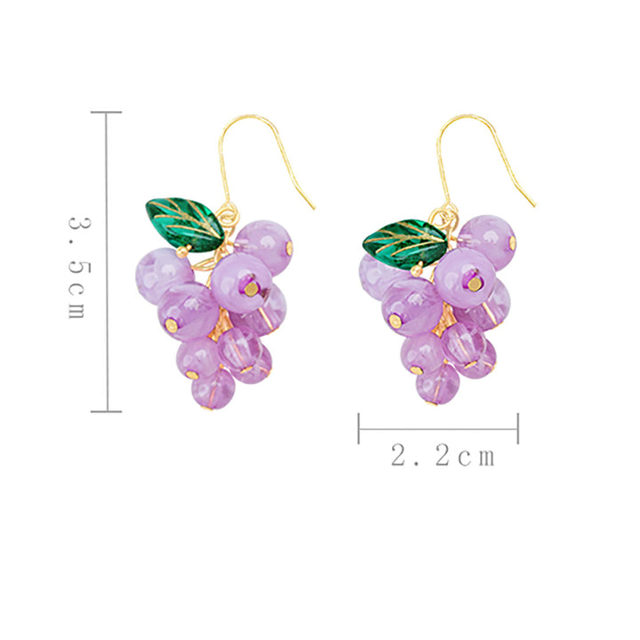Sweet Grapes Silver Earrings