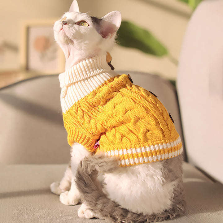 Cute Cat Knitted Sweater - 3 Colors Available - 3 Sizes Available