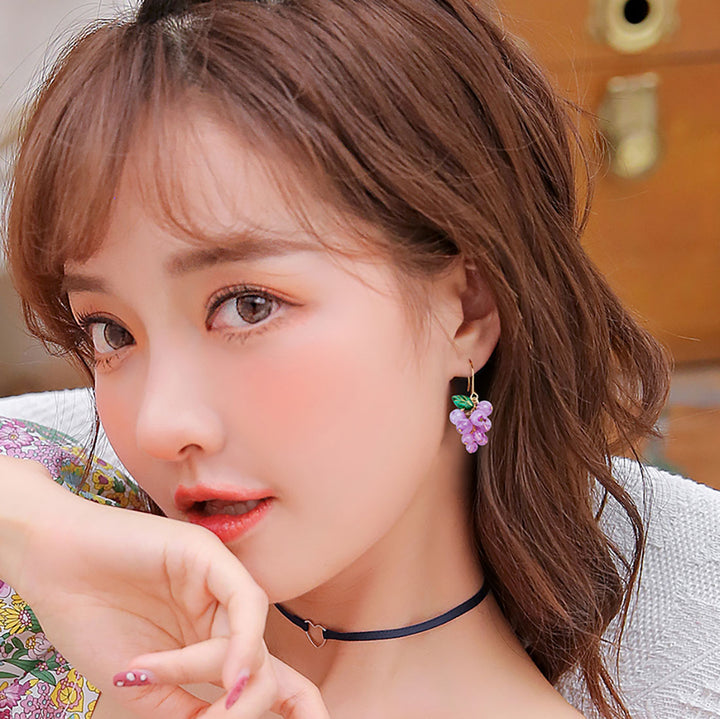 Sweet Grapes Silver Earrings