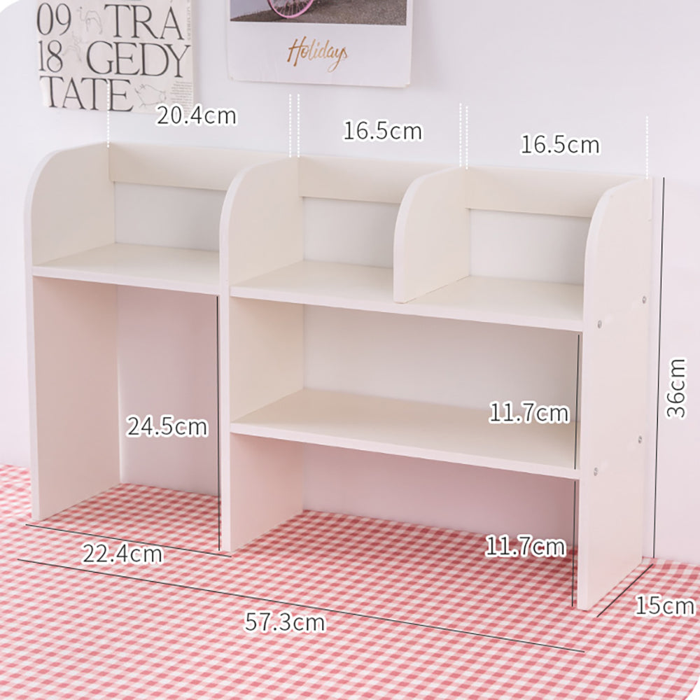 Kawaii Cream White Mini Desk Shelf Organizer