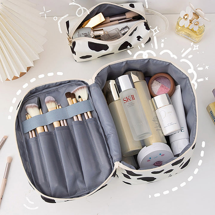 Cow Print Makeup Bag