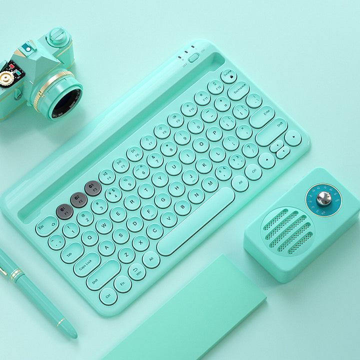 Pastel Color Chargeable Wireless Bluetooth Keyboard for Phone and iPad