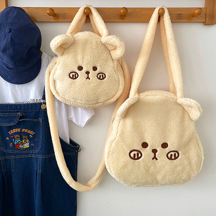 Brown Bear Plush Crossbody Bag