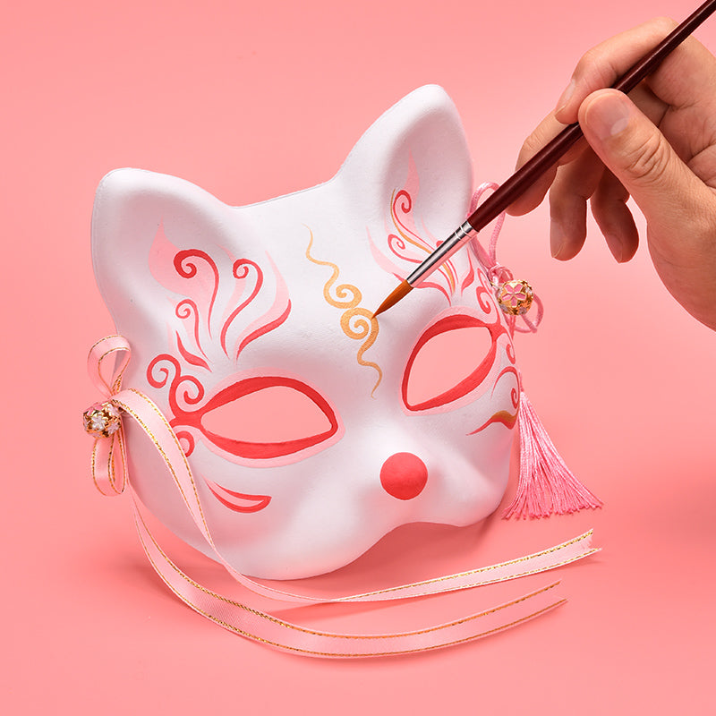 Hand Drawn Japanese Style Fox Mask