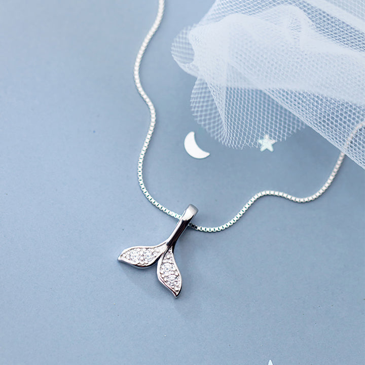 Mermaid Tail Sterling Silver Necklace
