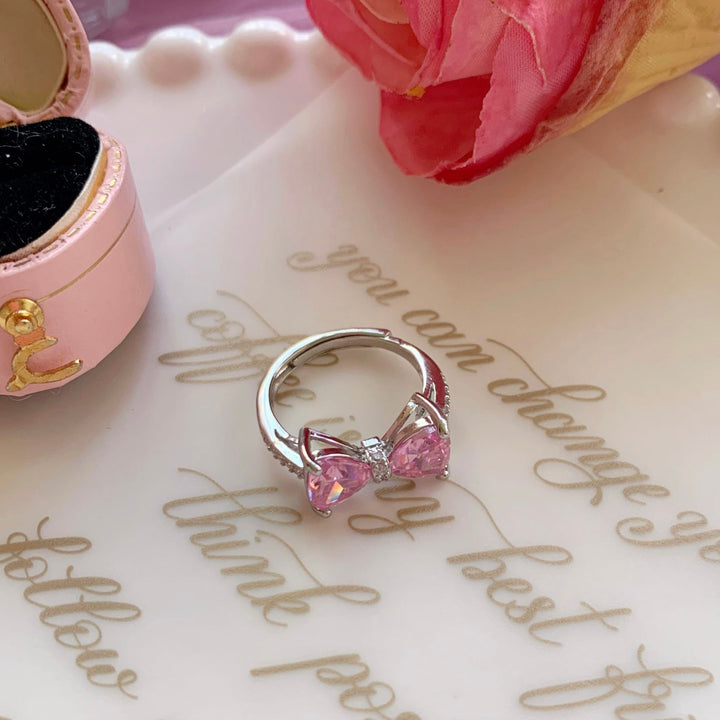 Pink Bow Ring-DOLLIEFAE