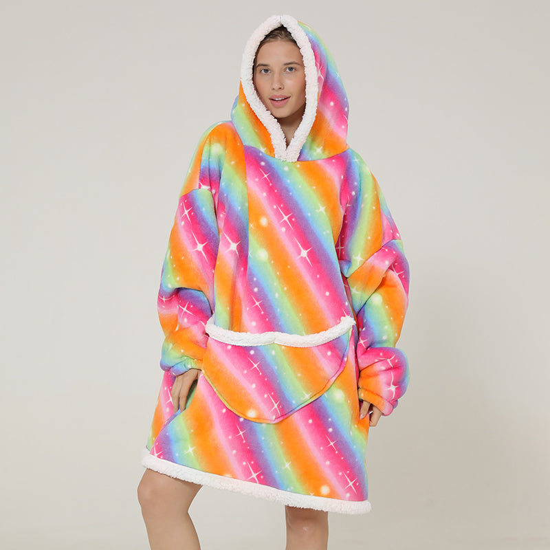 Purple Star Oversize Warm Pajamas Hoodies