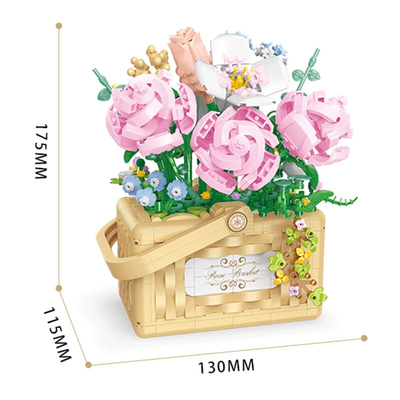 flowers basket Building Block- DOLLIEFAE