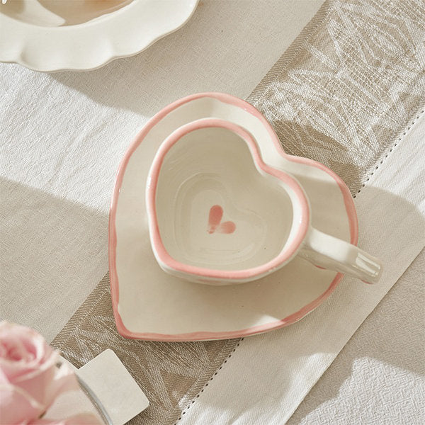 Heart Cup And Saucer