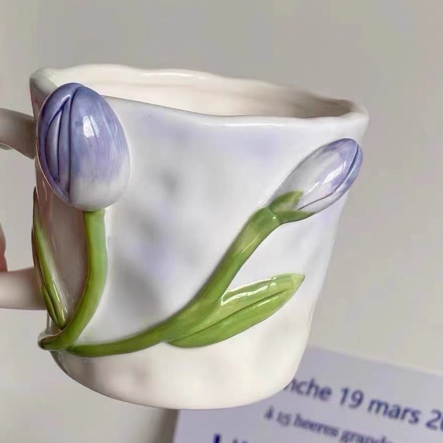Cute Floral Ceramic Mugs