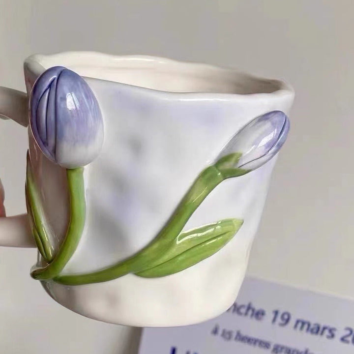 Cute Floral Ceramic Mugs