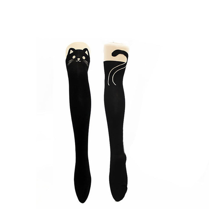 Kawaii Night Black Cat Knee Socks