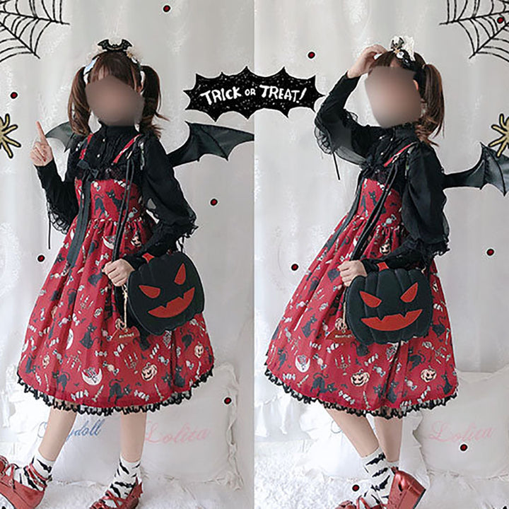 Halloween Vibes Large Capacity Pumpkin Shoulder Bag
