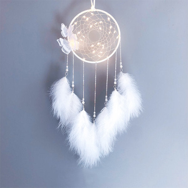 Dreamy Butterfly Dream Catcher - Light Up - Handmade Home Decor